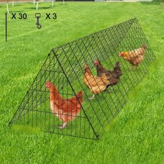 VEVOR Tunel za piliće 300x71x61.5 cm Crni