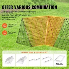 VEVOR Tunel za piliće 400x100x61.5 cm Crni