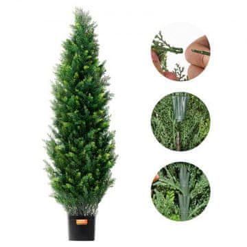 VEVOR Umjetno stablo kedrovog topijara 121.9 cm zeleno za unutarnju i vanjsku dekoraciju