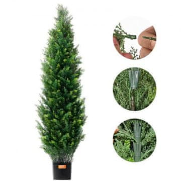 VEVOR Umjetno stablo kedrovog topijara 152.4 cm zeleno, za unutarnju i vanjsku dekoraciju