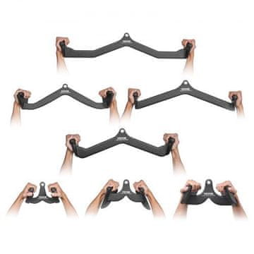 VEVOR Set za Lat Pulldown, 7 dijelova, crni gumirani ručaj za hvatanje
