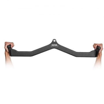VEVOR Lat pulldown nastavak, gumirani držač, crne boje