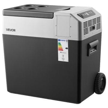 VEVOR Prijenosni električni hladnjak za auto 50L, zamrzivač, 64x38x60 cm, sivi