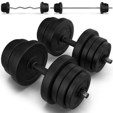 Homestar Set bučica 3 u 1 60 kg crno-srebrni