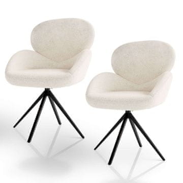 Homestar Set okretnih stolica Albano 90x59x65 cm krem boje