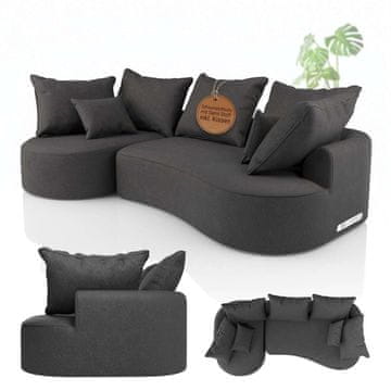 Homestar Sofa Tirano 300x83x155 cm Tamno siva