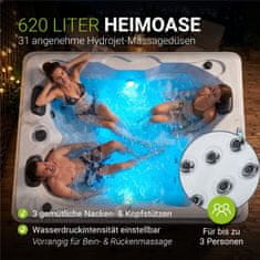 Homestar Vrtni whirlpool Oasis 210x160x80 cm sivi