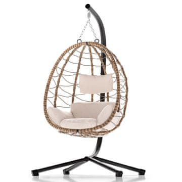 Homestar Viseća stolica košara Aria 95x95x196 cm bež