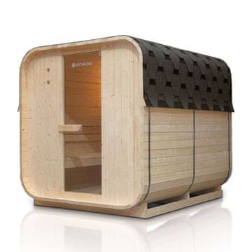 Homestar Vanjska sauna kocka bačvasta sauna Nolvik XL 120x128x194 cm prirodna