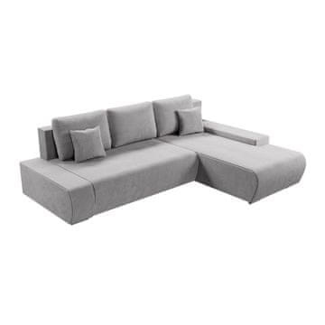 Homestar Sofa s otomanskim dijelom Iseo 260x180x81 cm svijetlo siva