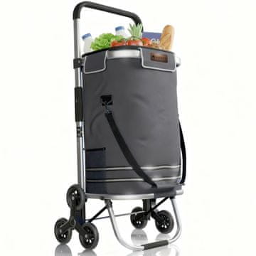 Homestar Kolica za kupovinu s penjačem za stepenice 98x37x43 cm siva