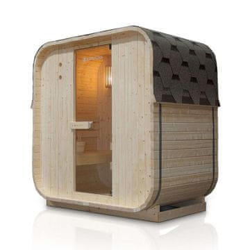 Homestar Vanjska bačvasta sauna Nolvik M 120x128x194 cm prirodna