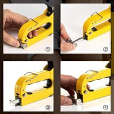 MG Stapler V1 ručna klamerica za tapeciranje i drvo, žuta