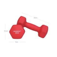 Songmics Set bučica 2 komada 20x8.5 cm Crvena