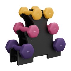 Songmics Set bučica heksagonalnih s postoljem 11.5x5x4.5 cm žute boje