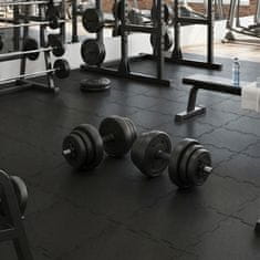 Songmics Set bučica 2 u 1 s povezivom čeličnom šipkom 2x10 kg crni