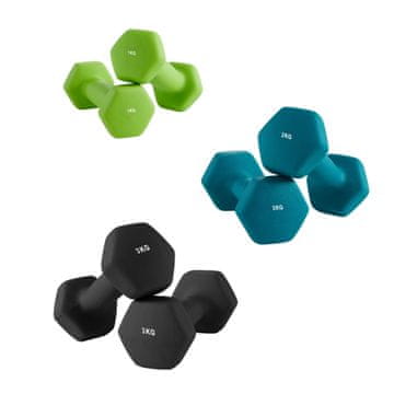 Songmics Set bučica 3 para 2x1 kg 2x2 kg 2x3 kg Roza Akvamarin Plava