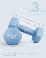 Songmics Set bučica 2 komada 20x9 cm plava