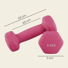 Songmics Set bučica 2 komada 11.5x5x4.5 cm ružičasta