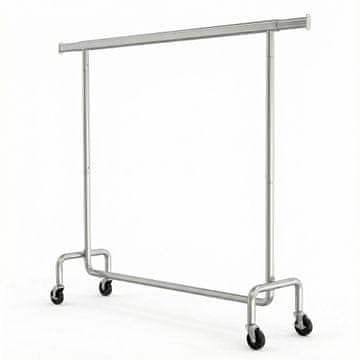 Songmics Vješalica za odjeću 45x110-150x162.9 cm srebrni metal