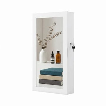 Songmics Ormarić za nakit 10x37x67 cm Bijeli