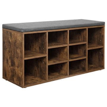 Songmics Klupa za cipele 30x104x48 cm smeđa