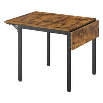 Songmics Sklopivi stol za blagovanje 78x120x76.2 cm smeđi