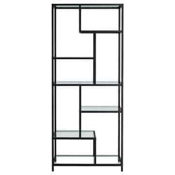 Songmics Knjigovodstveni regal 6 polica 30x80x180 cm Crni
