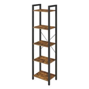 Songmics Knjigovnica 5 polica 30x39.6x154 cm smeđa