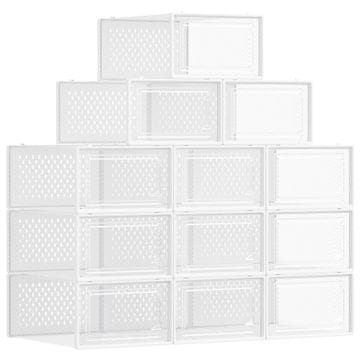 Songmics Set kutija za pohranu cipela 33.5x23.2x14.3 cm prozirna