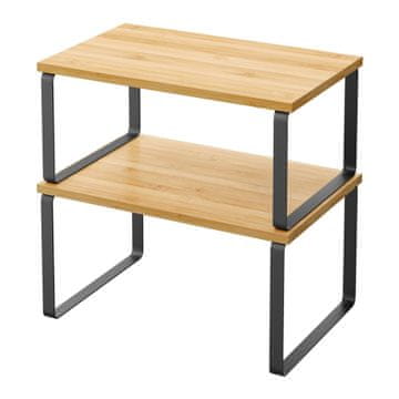 Songmics Set držača začina 2 komada 19.5x29.7x15.8 cm crni