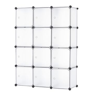 Songmics Polica s 12 pretinaca 93x31x123 cm Bijela