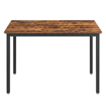Songmics Blagovaonski stol 70x110x77 cm Crni
