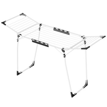 Songmics Stalak za sušenje rublja 56.5x173x96.5 cm Bijeli
