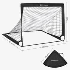 Songmics Set nogometnih golova 2 komada 120x91x91 cm Crna