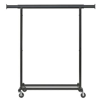 Songmics Vješalica za odjeću 45x92-132x161.5 cm Crna