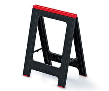 Blow Titan Stand sklopivi radni nogari / Stalak, 2 komada, univerzalni, za radionicu / garažu / gradilište, nosivost 175 kg, iznimna stabilnost, protuklizne nožice, 77x58x41.5 cm, crno-crvena