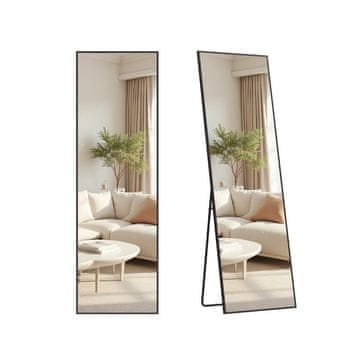 Songmics Ogledalo pune visine 160x50 cm crno