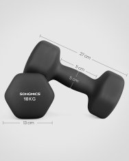 Songmics Set bučica 2 komada 27x13 cm crne boje