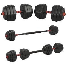 Songmics Set bučica heksagonalni 135x21.8x21.5 cm crni