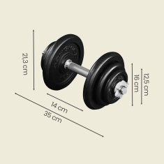 Songmics Set bučica 2 komada 35x21.3 cm 40 kg crne boje