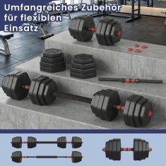 Songmics Set bučica heksagonalni 135x21.8x21.5 cm crni