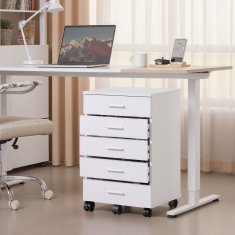 Songmics Mobilni ormarić za arhiviranje 40x42x65.7 cm Bijeli