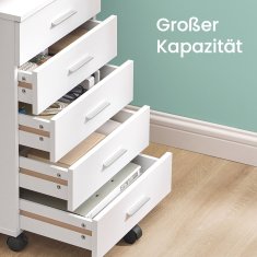 Songmics Mobilni ormarić za arhiviranje 40x42x65.7 cm Bijeli