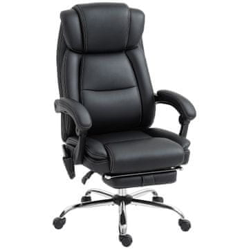Homestar Uredska stolica ergonomska s masažnom funkcijom i naslonom za noge crna