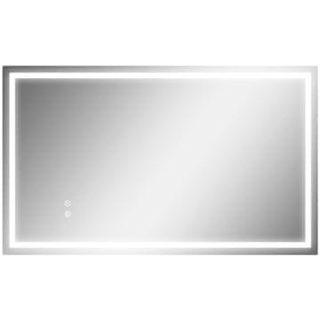 Homestar Kupaonsko ogledalo LED 100x60x3 cm srebrno