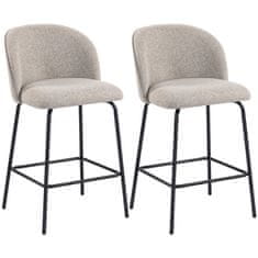 Homestar Set 2 barske stolice 50x55x93 cm siva