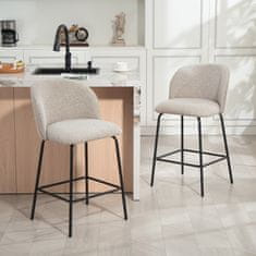 Homestar Set 2 barske stolice 50x55x93 cm siva
