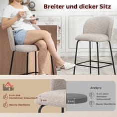 Homestar Set 2 barske stolice 50x55x93 cm siva