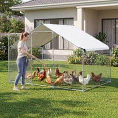 Costway Metalni kokošinjac 300x203x202 cm